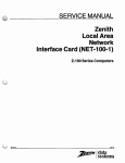 Z-100 NET100 Ethernet Interface card