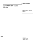 Agilent 8473B/C Crystal Detector Operating and Service Manual