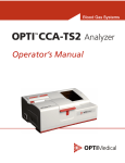 OPTI™CCA-TS2 Analyzer - OPTI Medical Systems