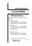 SJ100 Service Manual - Hitachi America, Ltd.