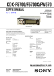 SONY CDX-F5700, CDX-F5700X, CDX-FW570