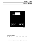 3200NT Timer Service Manual - Performance Water Products