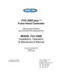 FVC-2000 plus   Fume Hood Controller MODEL FVC