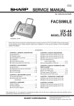 FACSIMILE UX-44 SERVICE MANUAL