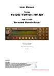 User Manual FM1200 / FM1100 / FM1300 Personal Mobile Radio
