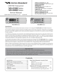 VX-2100 Series VX-2200 Series