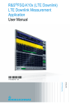 R&S FSQ-K10x LTE Downlink Measurement