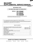 SUPPLEMENTAL SERVICE MANUAL R-330AK R