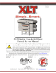 XLT Electric Oven & AVI Hood Parts & Service Manual