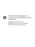 HP EliteBook 8570p Notebook PC computer model and HP ProBook