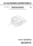 8mm Video MECHANICAL ADJUSTMENT MANUAL IX