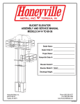 BUCKET ELEVATOR ASSEMBLY AND SERVICE MANUAL