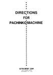 better service manual for Pachinko games