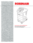 Operating Manual, Model 348002K/348012K Recovery/Recycling