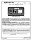 INSTALLATION AND SERVICE MANUAL