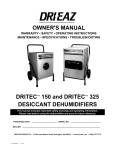 service manual dri-eaz desicca