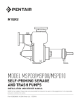 MODEL MSPD3/MSPD8/MSPD10 - Pentair Water Literature