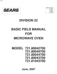 Service Manual  - Appliance Factory Parts