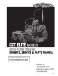 2014 CZT Elite Owner/Parts Manual