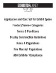 Application and Contract for Exhibit Space and Display Construction