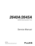 FLUKE 2640A, 2645A Service