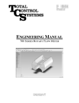 700 Series Rotary Flow Meter Engineering Manual