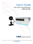 OMH-6745B Fiber Optic Power/Wavehead Manual