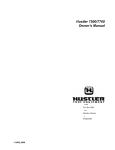 Hustler 7500/7700 Owner`s Manual