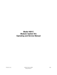 Model 4001C Modular System Bin Operating and Service Manual