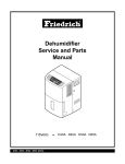 Dehumidifier Service and Parts Manual