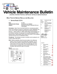 Vehicle Maintenance Bulletin - V-01-07