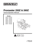 Gravely Promaster 250Z / 260Z