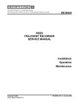 ASES FRA EVENT RECORDER SERVICE MANUAL Installation