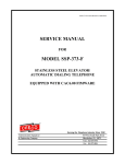 SERVICE MANUAL MODEL SSP-373-F