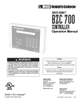 10071600NA BZC 700 Operation Manual