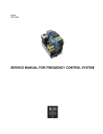 SERVICE MANUAL FOR FREQUENCY CONTROL SYSTEM