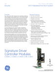 Data Sheet 85010-0129 -- Signature Driver Controller Modules