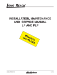 INSTALLATION, MAINTENANCE AND SERVICE MANUAL LP AND