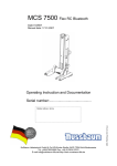 MCS 7500 Flex RC Bluetooth Operating Instruction and