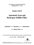 Automatic Iron and Hydrogen Sulfide Filter