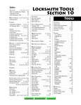 Locksmith Tools Section 10 - Southern Lock & Supply Co.