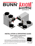 Bunn Axiom DV-3 with RFID User Manual