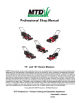 Professional Shop Manual “A” and “B” Series Mowers