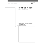 Model 1200 Serial Editor Protocol Manual