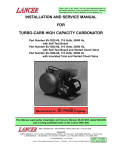 INSTALLATION AND SERVICE MANUAL FOR TURBO