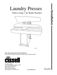 Laundry Presses Installation Manual