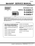 microwave oven r-530ek-t r-530ew-t r-530es
