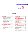 GENERAL INFORMATION SECTION GI CONTENTS