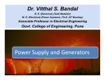 Power Supply & Generators WIC / F Training Presentation