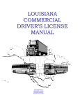 Louisiana Commercial Driver`s License Manual